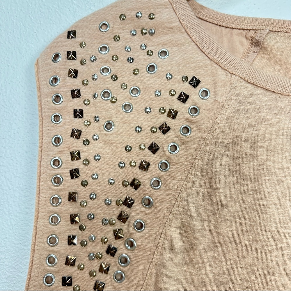 Free People We‎ The Free Shooting Star Tee Studded Top Women’s Sz Small NWOT - Picture 4 of 6